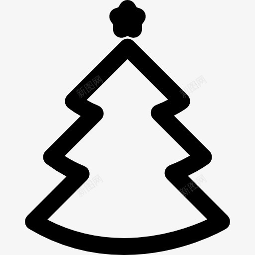 圣诞树图标png_新图网 https://ixintu.com 圣诞 明星 松树 装饰