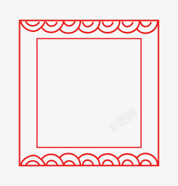 中国风卡通边框装饰图案矢量图素材