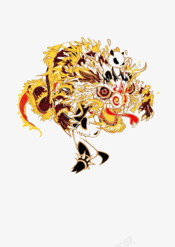 中国舞狮子素材