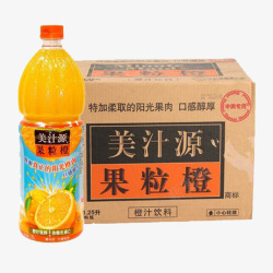 拼装橙汁一箱美汁源果粒橙高清图片