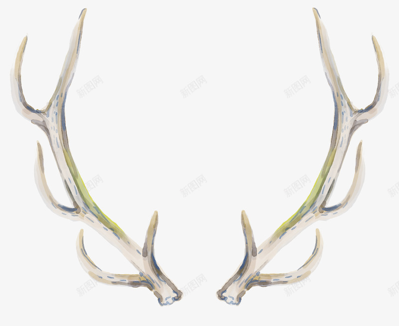 麋鹿鹿角png免抠素材_新图网 https://ixintu.com 手绘鹿角 棕色鹿角 鹿角