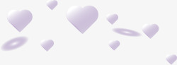 情人节紫色爱心装饰素材