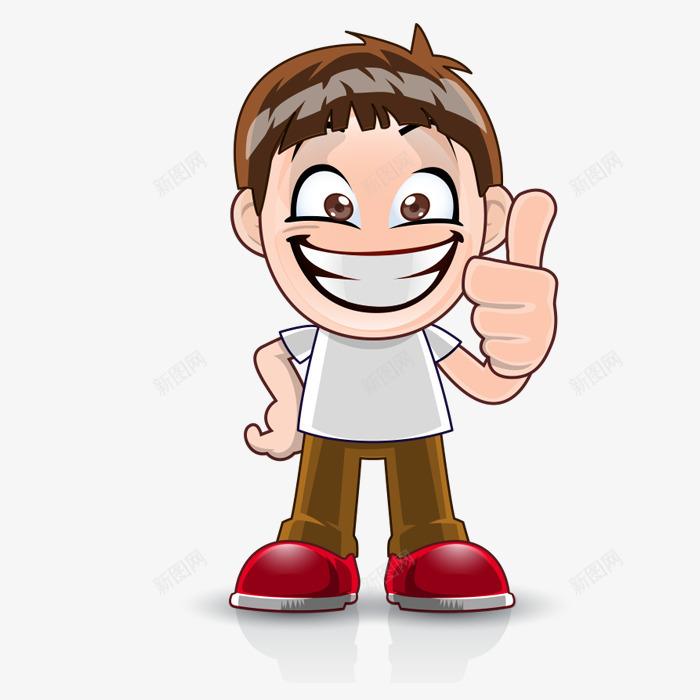 卡通男孩竖起大拇指png免抠素材_新图网 https://ixintu.com 卡通 卡通男孩竖起大拇指 大拇指 欢乐 男孩 竖起