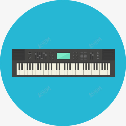 键盘图标png_新图网 https://ixintu.com 乐器 合成器 电子 钢琴 键盘 音乐 音乐和多媒体 风琴