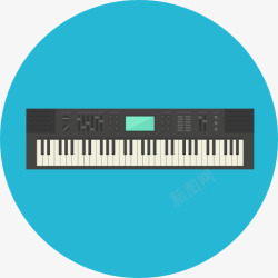 音乐合成器嗡嗡键盘图标高清图片
