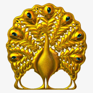 金孔雀png免抠素材_新图网 https://ixintu.com 孔雀 收藏品 精品 雕刻