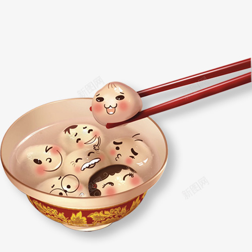 汤圆psd免抠素材_新图网 https://ixintu.com 云吞 元宵节 汤圆 食物