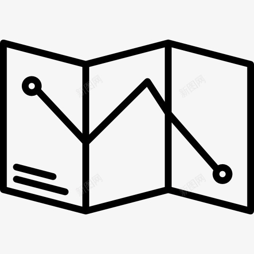 方向图的折叠图标png_新图网 https://ixintu.com 地图 地图和国旗 定位 方向 方向指示标志