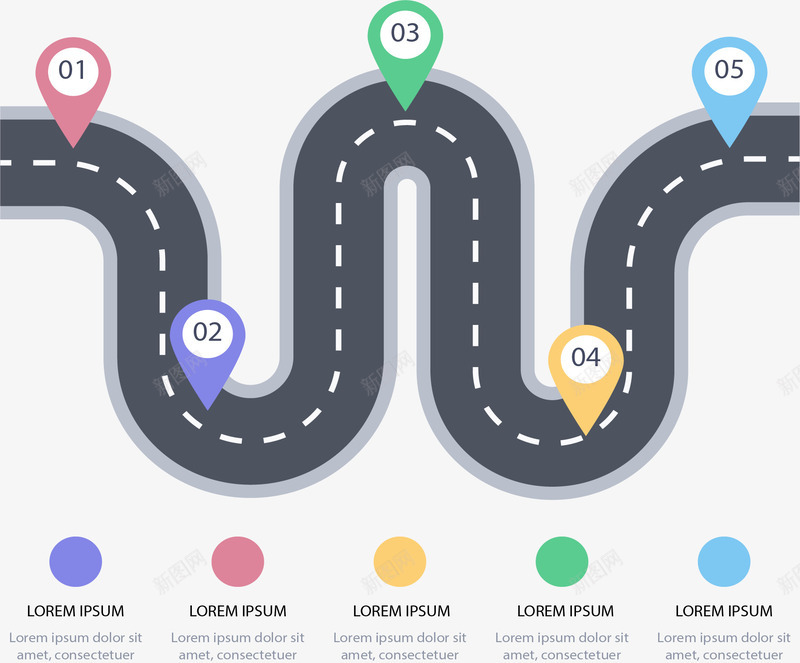 公路弯道流程图表矢量图ai免抠素材_新图网 https://ixintu.com ppt图表 弯道 弯道图表 步骤图 流程图 矢量png 矢量图