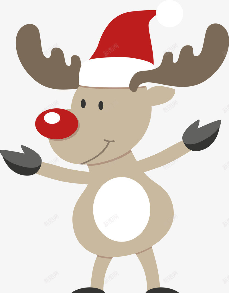 冬季卡通圣诞节麋鹿png免抠素材_新图网 https://ixintu.com Christmas Merry 冬季麋鹿 圣诞快乐 圣诞节 装饰图案 驯鹿