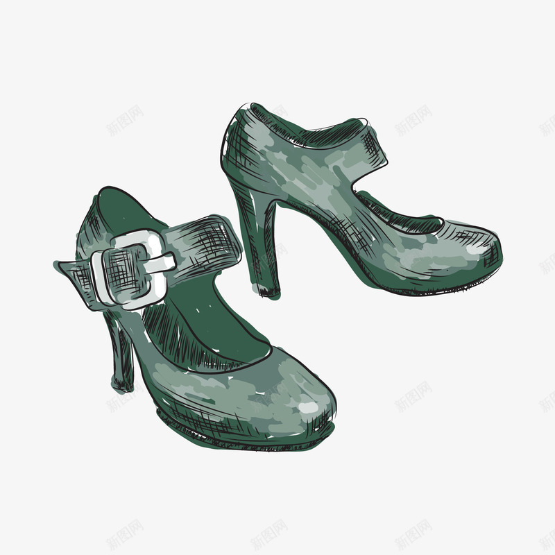 手绘女性用品png免抠素材_新图网 https://ixintu.com 卡通 女性用品 平面设计 手绘 手绘女性用品 生活用品 生活百科 高跟鞋