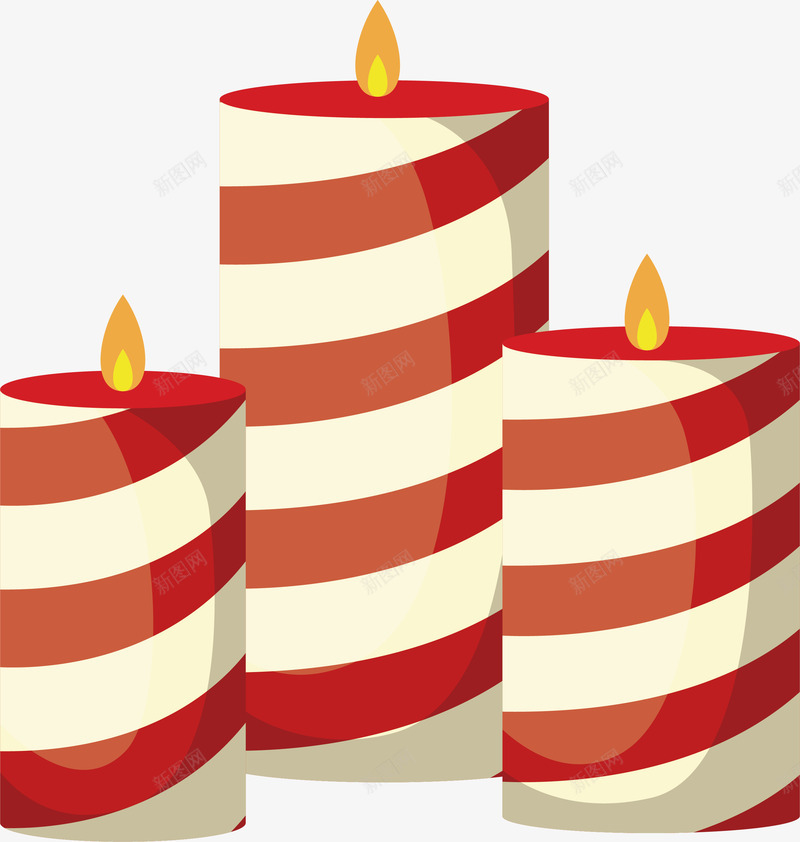条纹圣诞蜡烛png免抠素材_新图网 https://ixintu.com 圣诞节 圣诞蜡烛 燃烧蜡烛 矢量png 红白条纹 蜡烛
