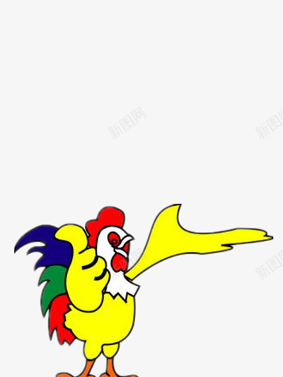 点赞的卡通鸡png免抠素材_新图网 https://ixintu.com 动物 可爱 大拇指 彩色