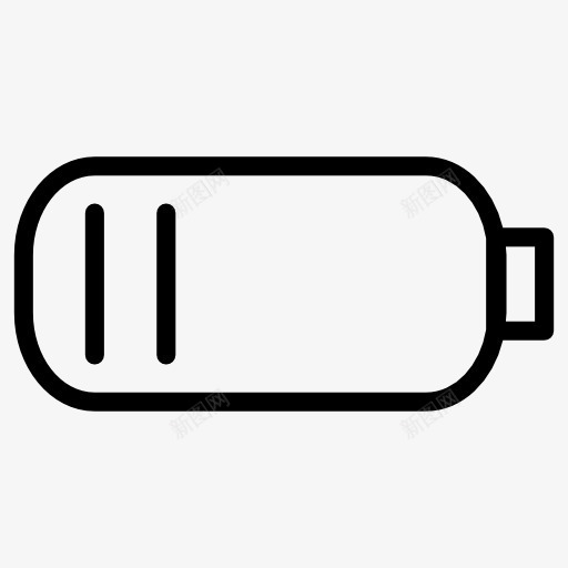 电池有两个酒吧图标png_新图网 https://ixintu.com 充电 充电状态 技术 电池状态 电池电量 电池电量低