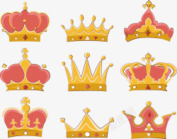 国王文化精美金色王冠背景矢量图高清图片