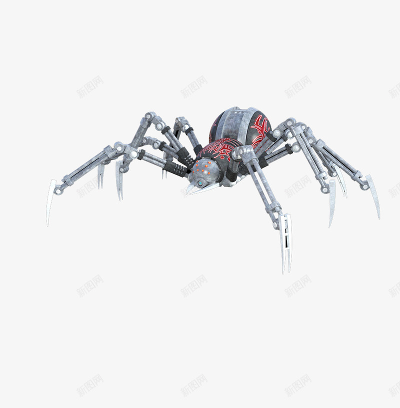 蜘蛛机器人png免抠素材_新图网 https://ixintu.com 文字 机器人 爪子 电子 蜘蛛