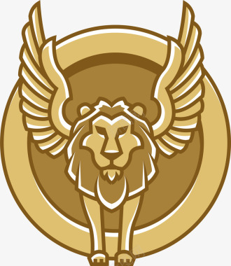 狮子奖章矢量图图标图标