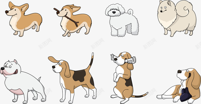 各类宠物狗png免抠素材_新图网 https://ixintu.com 动物 宠物 狗 猎狗 贵宾犬