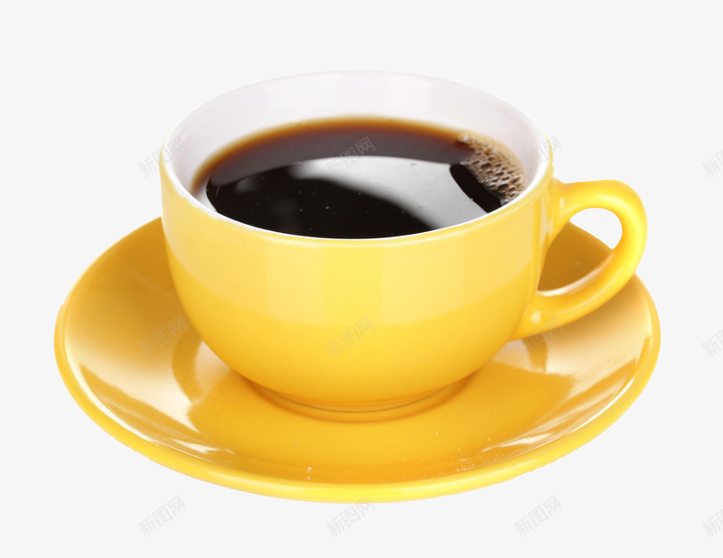 咖啡png免抠素材_新图网 https://ixintu.com 黑咖啡杯子黄色