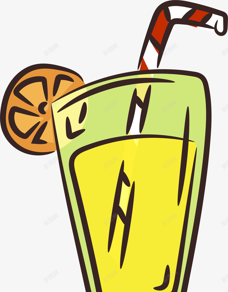 卡通餐饮美食果汁png免抠素材_新图网 https://ixintu.com 卡通 果汁橙汁 矢量图案 装饰 餐饮 饮食