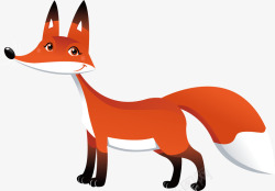 风景插卡通动物狐狸插画矢量图高清图片