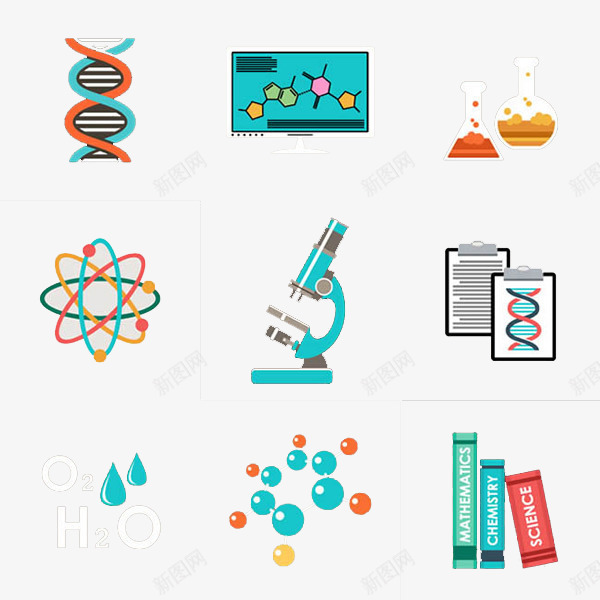 科学研究主题图标png_新图网 https://ixintu.com 主题图标 图标 研究 科学