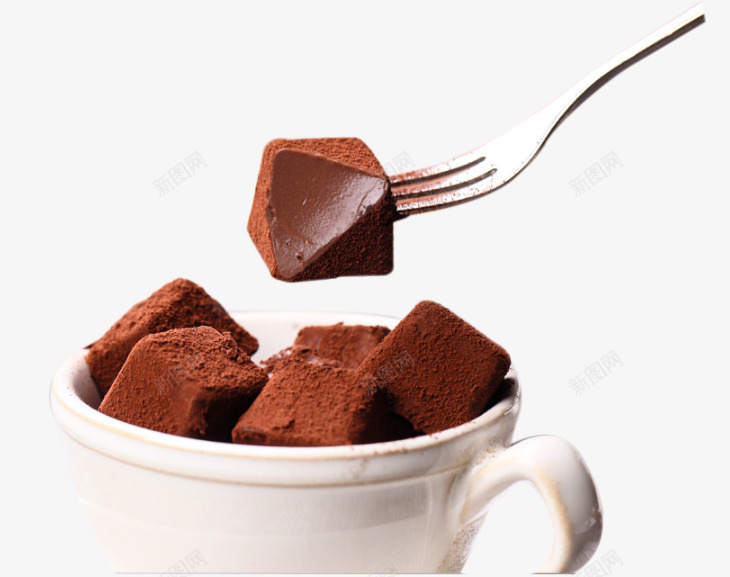 创意叉子中的黑巧克力png免抠素材_新图网 https://ixintu.com 产品实物 免费png素材 创意叉子中的黑巧克力 小吃 干货 杯子中的可可巧克力 绿色食品 零食