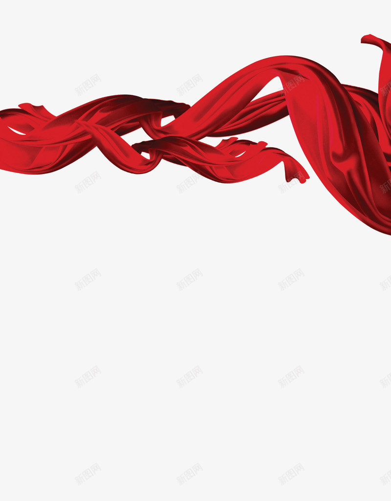 红色的彩带png免抠素材_新图网 https://ixintu.com 元宵节装饰图 喜庆 彩带 红色 飘逸