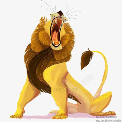 公狮子怒吼的狮子高清图片