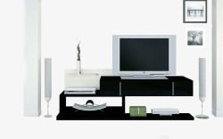 现代电视机现代风格客厅高清图片