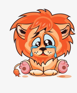 落泪的小狮子素材