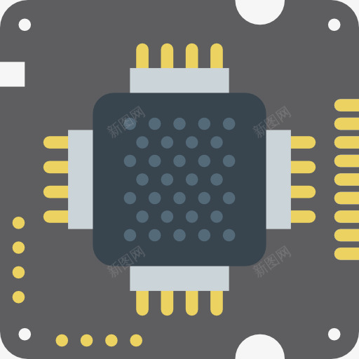 芯片图标png_新图网 https://ixintu.com CPU 处理器 技术 电子 芯片