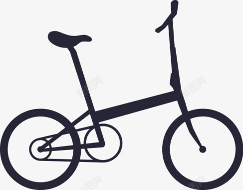 折叠自行车矢量图图标图标