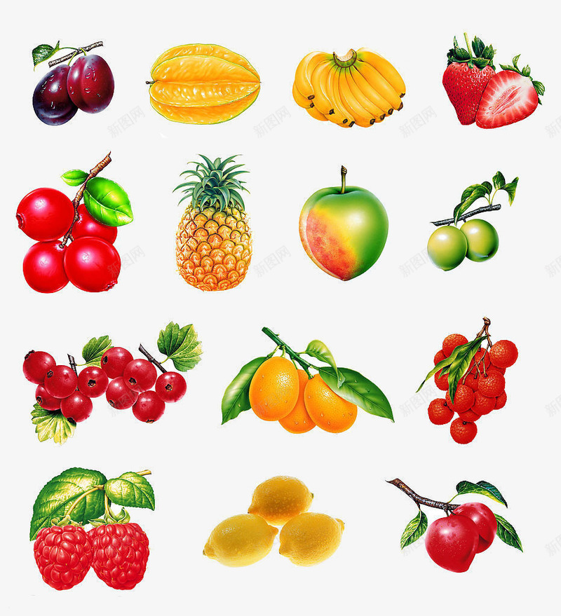 食物剪影3d图标png_新图网 https://ixintu.com 3d图标 卡通3d图片 卡通图片 水果图标 水果素材