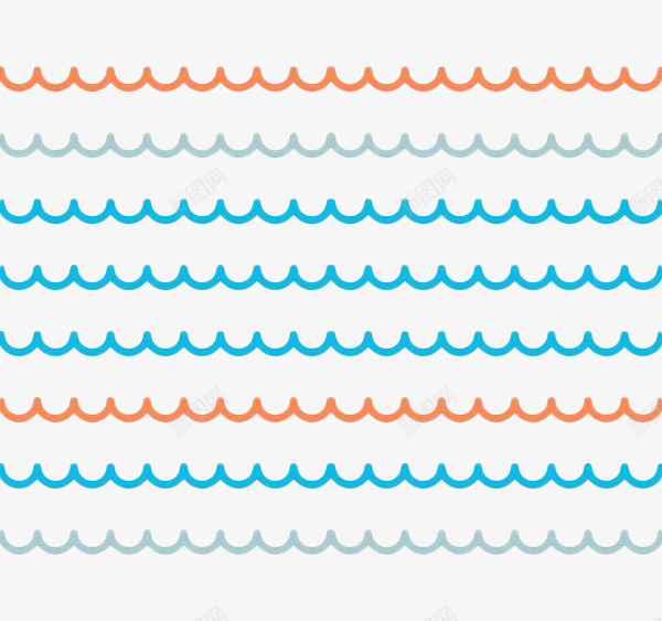 手绘彩色波浪曲线png免抠素材_新图网 https://ixintu.com 不规则波浪纹 不规则波浪线 几何曲线 彩色 手绘 曲线 波浪曲线 波浪线