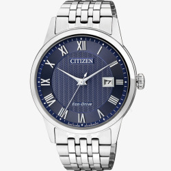 CITIZEN西铁城商务腕表手表银蓝色男表高清图片