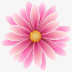 手绘梦幻粉色立体花朵素材