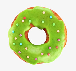 美味绿色甜甜圈素材