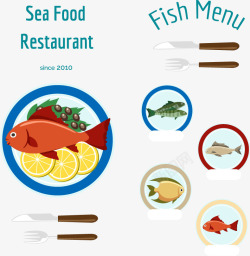 创意海鲜主题菜牌素材