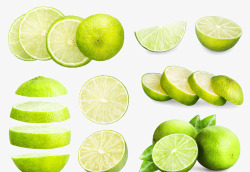 绿色多汁柠檬素材