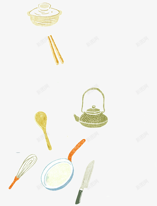 小清新厨房器具png免抠素材_新图网 https://ixintu.com 器具 日式 浅色 清新 烹饪