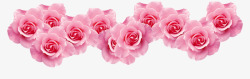 粉色玫瑰花边婚礼素材