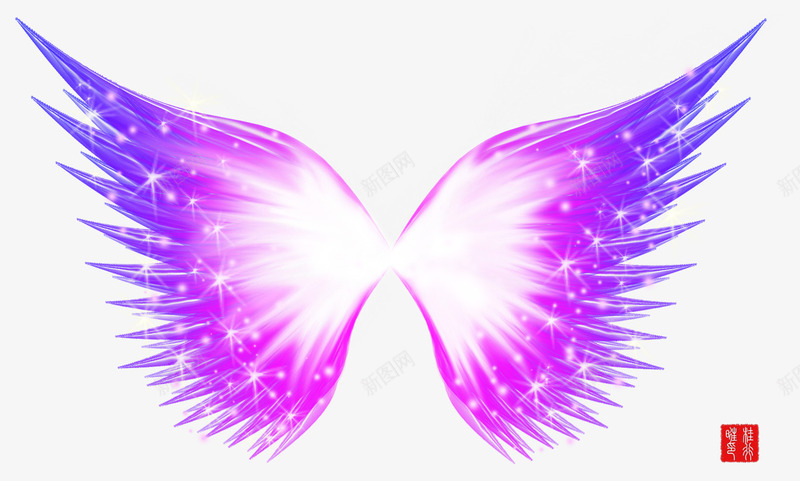 唯美透明翅膀png免抠素材_新图网 https://ixintu.com 唯美透明翅膀 比翼双飞 紫色羽翼