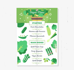 蔬菜背景菜单矢量图海报