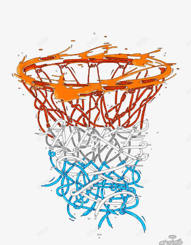 时尚有感的篮球网png免抠素材_新图网 https://ixintu.com 元素 时尚 篮球网 设计 运动 风格