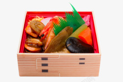 日式料理香菇盒饭素材