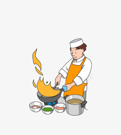 男人做饭做饭的厨师高清图片