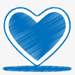蓝色的心origamicoloredpencilicopng免抠素材_新图网 https://ixintu.com blue heart 心 蓝色的