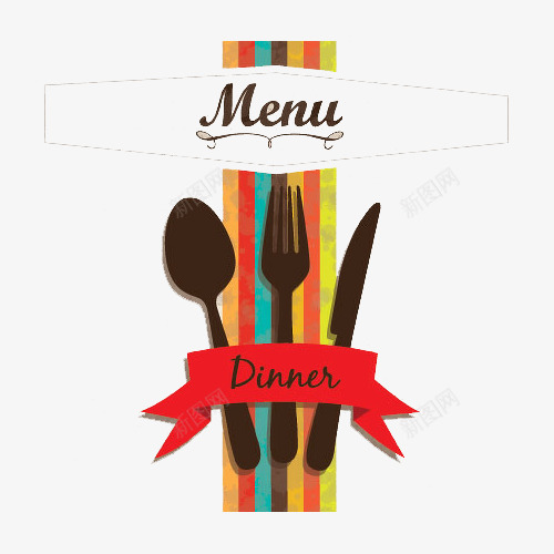 餐饮标识图标png_新图网 https://ixintu.com 平面设计 菜单 餐具 餐饮