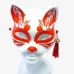 狐狸少女少女风格日式狐狸面具高清图片